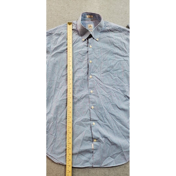 Peter Millar Men's Weekender Finish Plaid Medium Button Down Shirt 100% Cotton - Picture 3 of 7